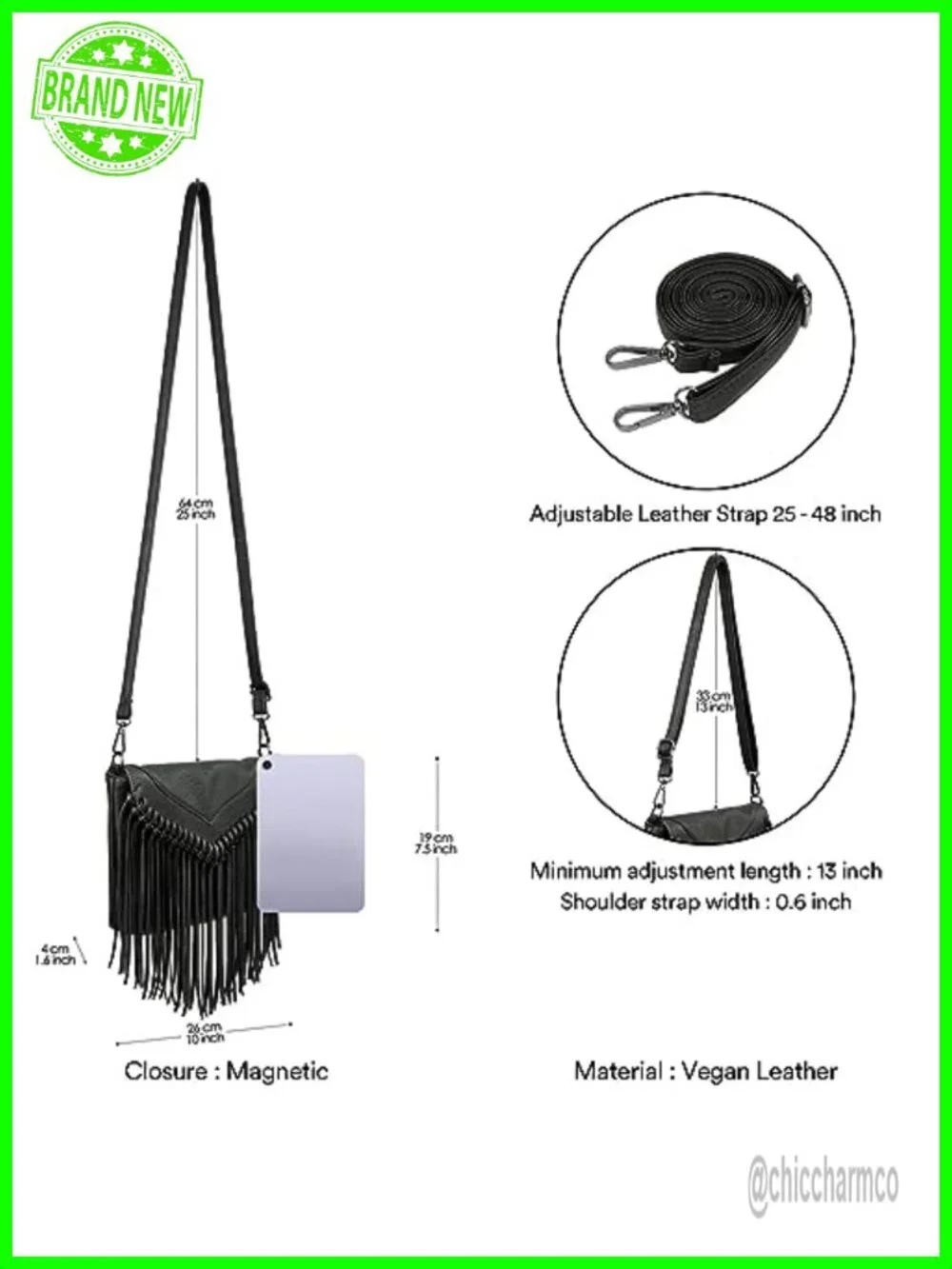 Vintage Fringe Crossbody Purse Faux Leather Envelope Flap Bag